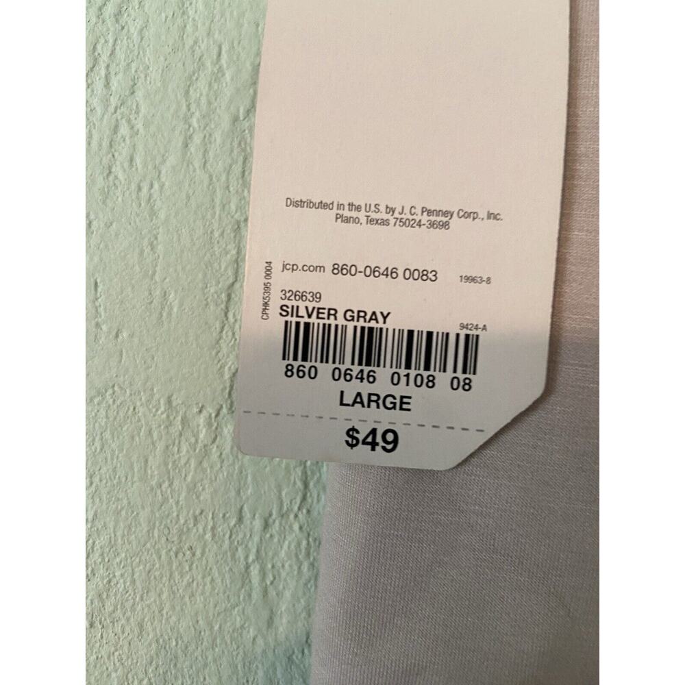 Stylus Silver Grey Women's Wide Leg Capri Pants Size Large - Picture 4 of 5